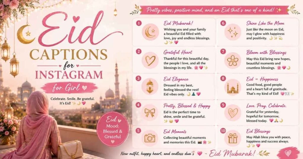 Eid Captions for Instagram for Girl