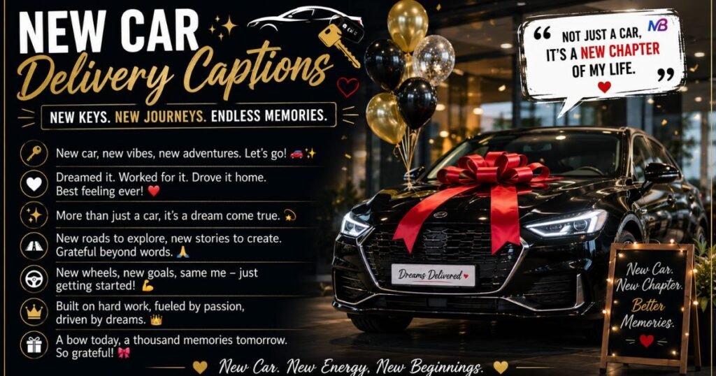 New Car Delivery Captions