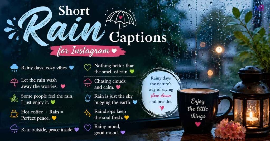 Short Rain Captions for Instagram