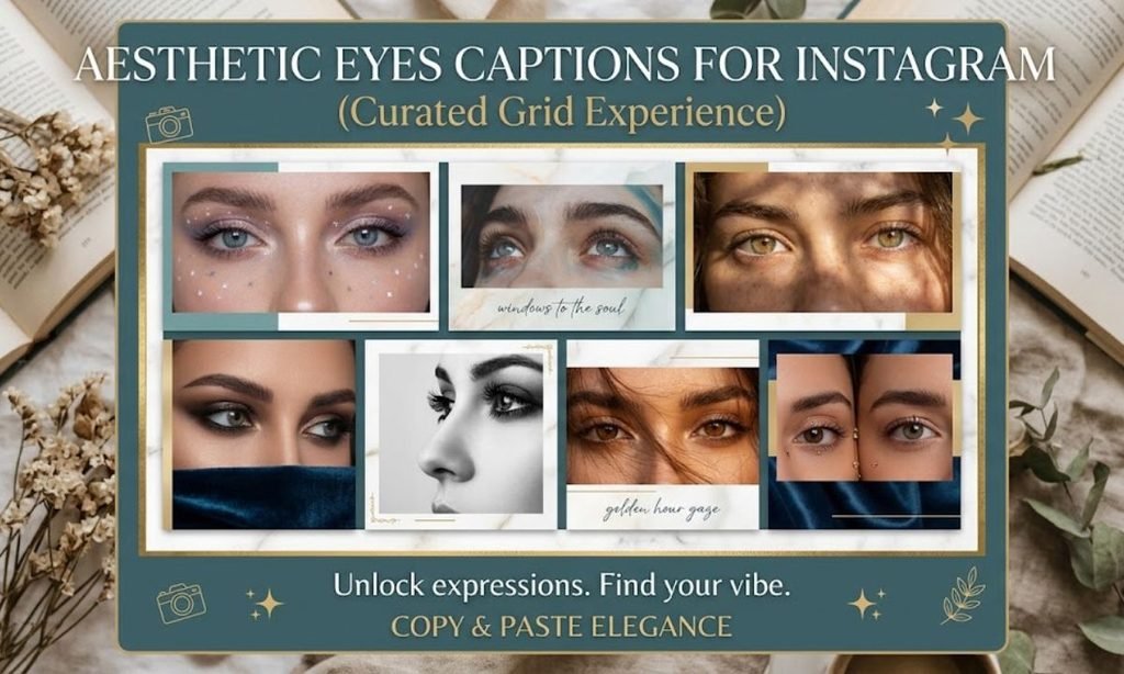 Aesthetic Eyes Captions for Instagram (Curated Grid Experience)