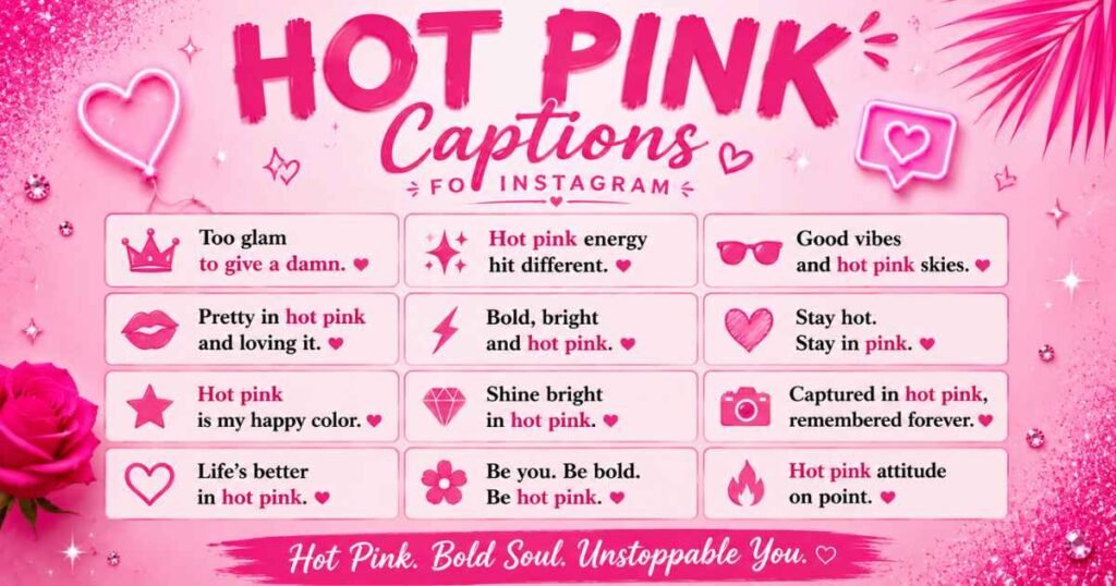 Hot Pink Captions