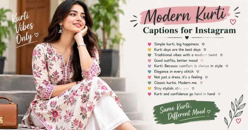 Modern Kurti Captions for Instagram