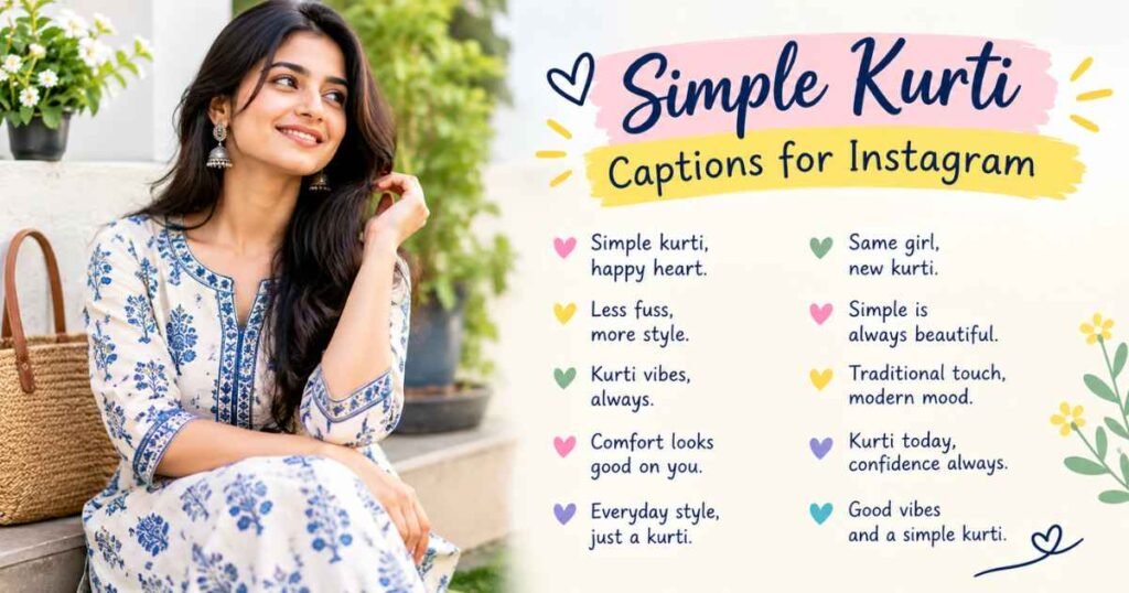 Simple Kurti Captions for Instagram