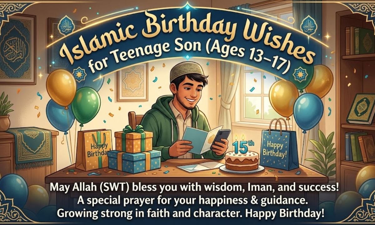 Islamic Birthday Wishes for Teenage Son (Ages 13–17)
