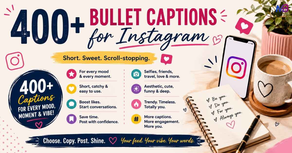400+ Bullet Captions for Instagram