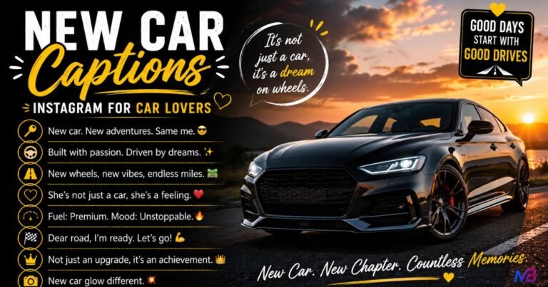 New Car Captions Instagram for Car Lovers