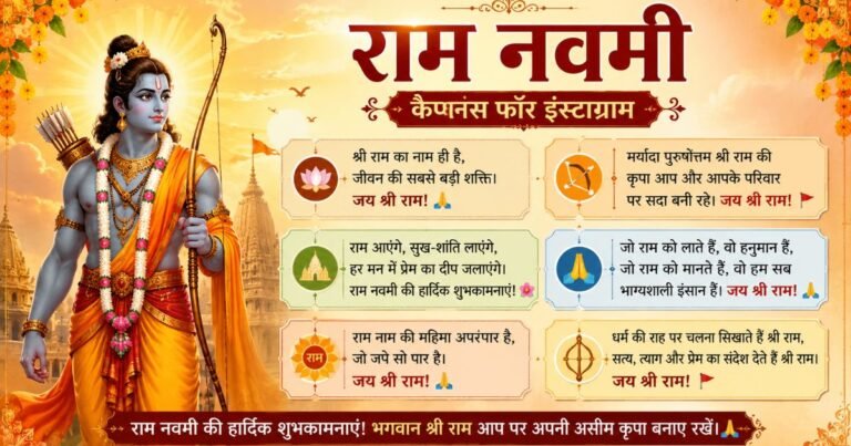 Ram Navami Captions for Instagram in Hindi