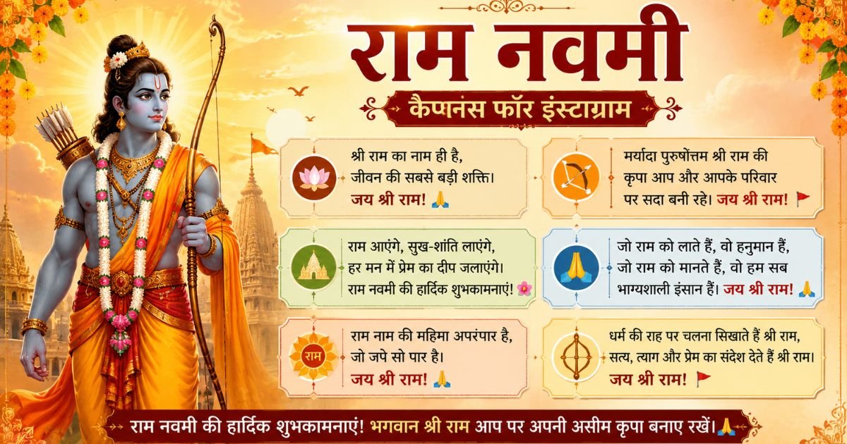 Ram Navami Captions for Instagram in Hindi