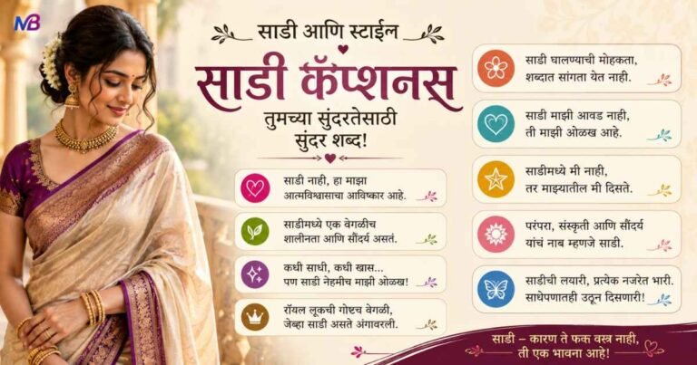 Saree Captions in Marathi