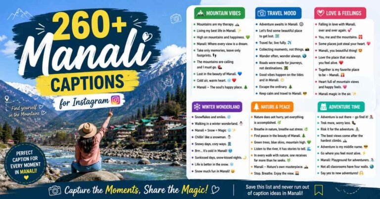 260+ Manali Captions for Instagram