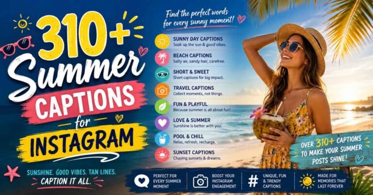 310+ Summer Captions for Instagram