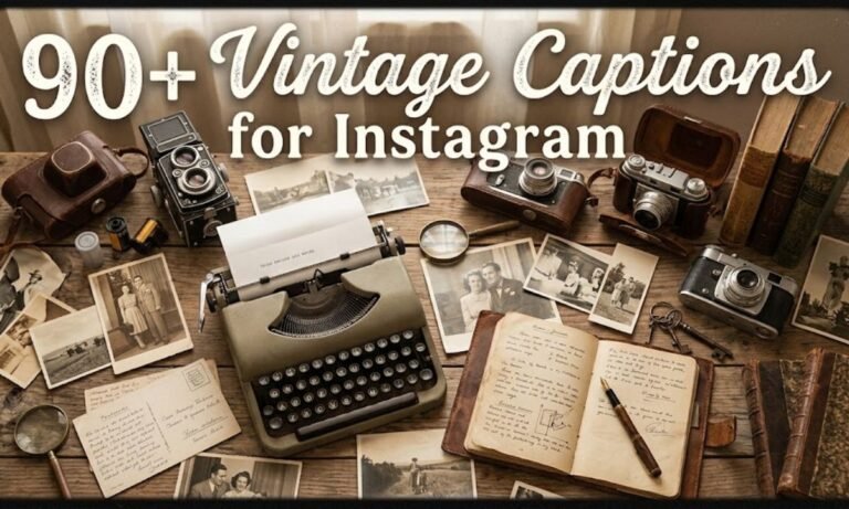 90+ Vintage Captions for Instagram