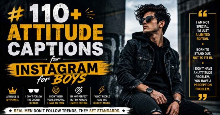 Attitude Captions for Instagram for Boys