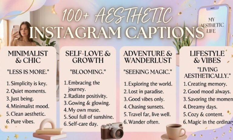 100+ Aesthetic Instagram Captions