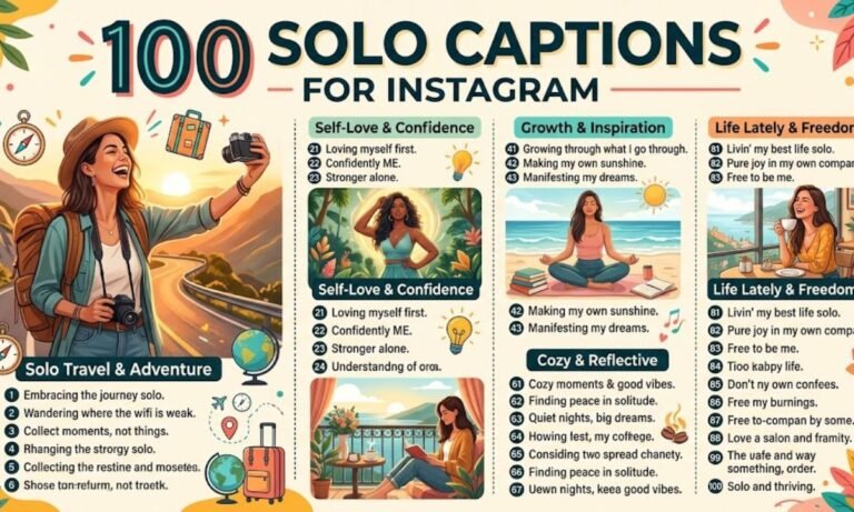 100 Solo Captions for Instagram