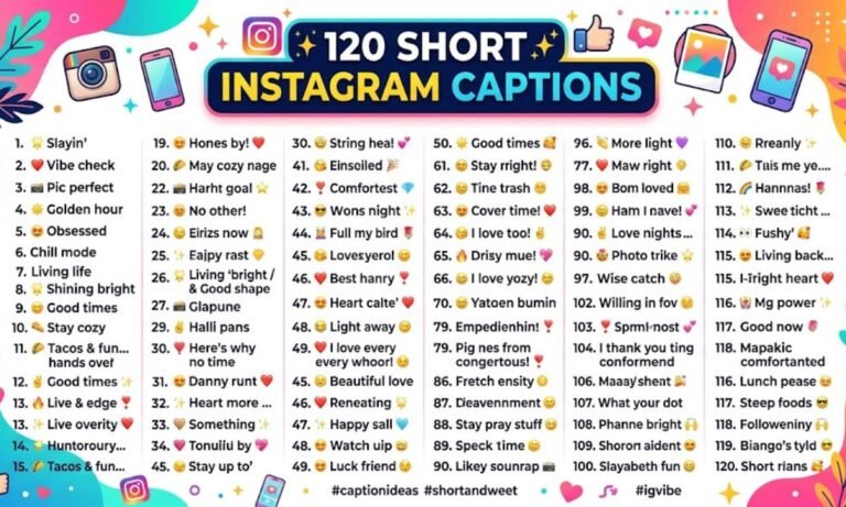 120 Short Instagram Captions