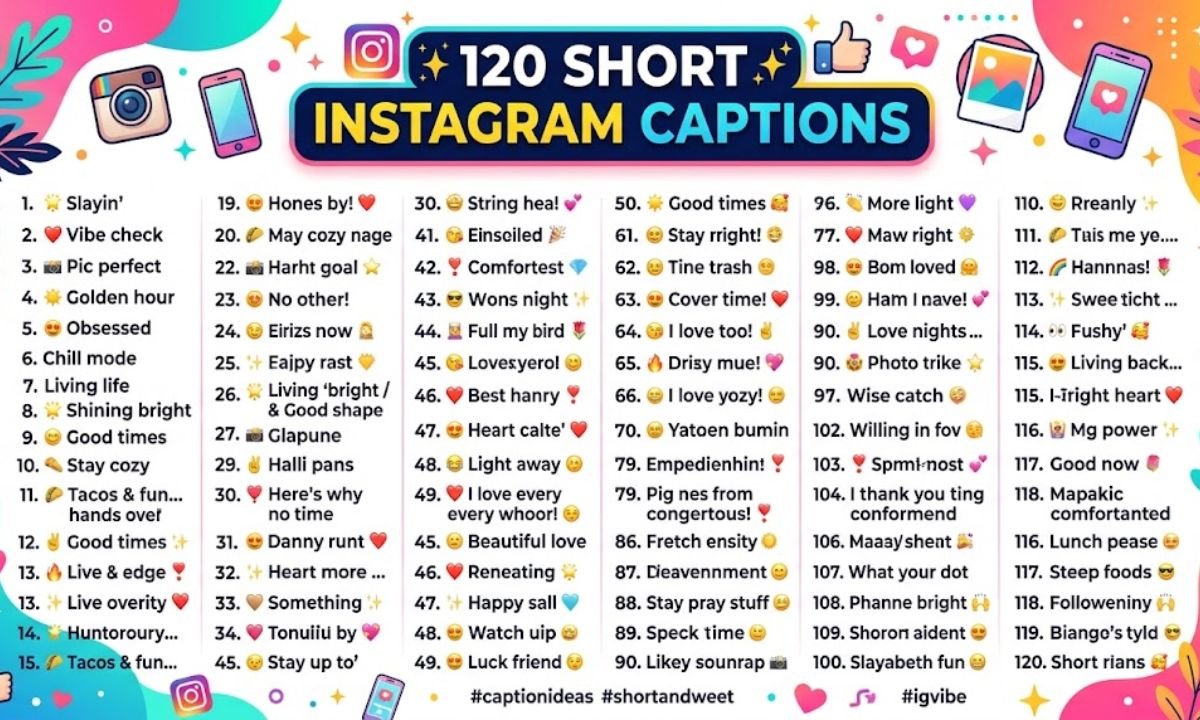 120 Short Instagram Captions