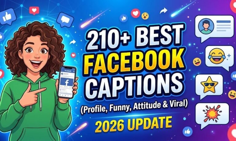 210+ Best Facebook Captions (Profile, Funny, Attitude & Viral) 2026
