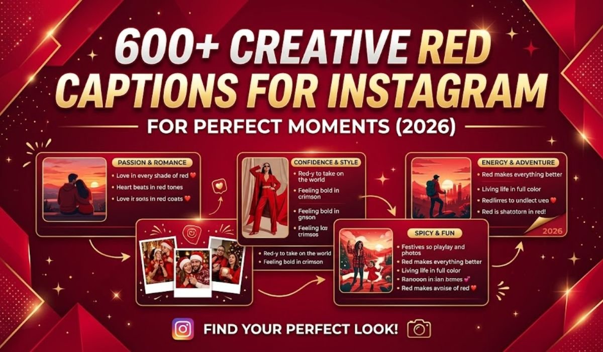 600+ Creative Red Captions for Instagram for Perfect Moments (2026)